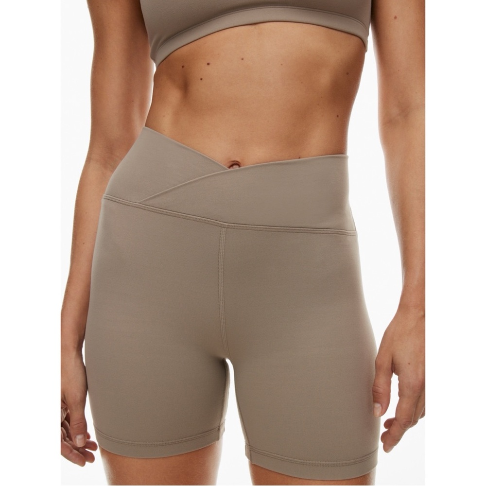 RSQ Light Brown Crossover Hi-Rise 5" Bike Shorts Womens L